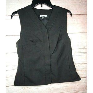 Cintas XS Women Hidden Button Polyester Black Suit Vest With 2 Pockets